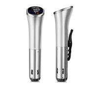 Cuiseur Sous Vide, Wancle Cuisson Sous Vide 1100W IPX7 Imperméable Thermoplongeur Sous vide Avec fonction de réservation, facile à stocker (Argent)