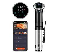 Cuiseur Sous Vide, WIFI Sous Vide Stick 1100W Calculateur d'Immersion Cuisinière avec Contrôle Précis Température 25-95°C + Timer, IPX7 étanche, Idéal pour Préparer Dîner en Famille, Repas de Noël