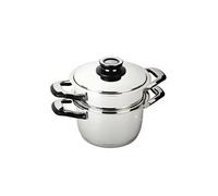 ECOVITAM | Cuiseur vapeur 3,8L Inox 18/10 | Diamètre 20cm | Sans PFAS | Tous feux dont induction | Thermomètre intégré | Fabriqué en Italie