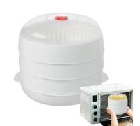 Cuiseur Vapeur À Micro-ondes Avec Couvercle Et Plateau - Ustensiles De Cuisine | Cuiseur Vapeur Pour Légumes De Cuisine | Pour Chauffer Les Repas Pâtes Boulettes Viande Bacon Maïs Pommes De Terre Plat