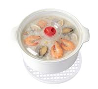 Cuiseur Vapeur À Micro-ondes - Gadgets De Marmite De Cuisine | Avec Couvercle Et Poignée Antidérapante Anti-brûlure Pour Micro-ondes, Récipient De Cuisson Rapide, Bol À Vapeur, Machine À Repas Facile,