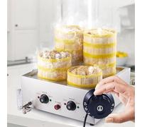 Cuiseur Vapeur À Pain Professionnel, Cuiseur Vapeur Électrique À Quatre Trous Avec Alarme De Manque D'eau Et Température Réglable De 30 À 150 °C, Pour Un Gain De Temps Et Une Efficacité Optimale