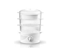 Adler Europe Cuiseur vapeur AD-633 800 W 9 L 3 réservoirs de vapeur Steam Turbo transparents