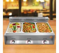 Cuiseur vapeur Bain Marie en acier inoxydable avec température réglable, idéal pour la restauration et le réchauffement des aliments