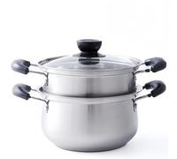 Cuiseur vapeur brésilien Cuscuz en acier inoxydable - 16 cm - Machine à gâteau de maïs traditionnelle avec couvercle et plateau à vapeur - Batterie de cuisine compacte pour les amateurs de