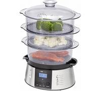 Cuiseur vapeur Clatronic DG3547 acier inoxydable, noir