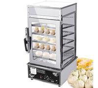 Cuiseur vapeur commercial 1200W, chauffe-plats chaud électrique à 5 couches avec température réglable de 30 à 110 °C, pour le petit-déjeuner, le snack-bar, le restaurant, le magasin de petits pains