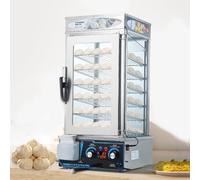 Cuiseur Vapeur Commercial (6 Couches), Cuiseur Vapeur éLectrique 2200 W, Plage De TempéRature De 30 à 110 ℃ + Minuterie De 0 à 120 Minutes, Combustion Anti-SèChe,Pour Magasin Buffet Restaurant