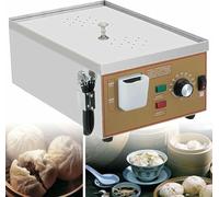 Cuiseur vapeur commercial à 2 trous pour petits pains à la vapeur avec fenêtre de niveau d'eau et grille d'aération à vapeur, idéal pour la maison, buffet, restaurant, cuisine