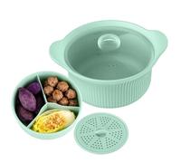 Cuiseur vapeur de qualité alimentaire avec compartiment pour four à | Cuiseur vapeur pour micro-ondes, passe au lave-vaisselle pour la maison, la cuisine, le brocoli, les nouilles, les pâtes