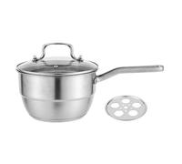 Cuiseur vapeur double couche en acier inoxydable avec poignée et couvercle en verre pour la maison, la cuisine