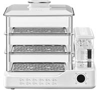 Cuiseur vapeur électrique à 3 niveaux avec écran tactile, minuterie de 12 heures, réservoir d'eau indépendant pour une cuisine efficace à la maison