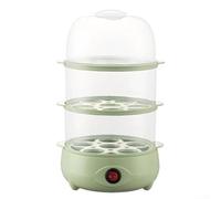 Cuiseur vapeur électrique avec mise hors tension automatique et protection contre les brûlures à sec pour le petit déjeuner à la maison, mini design compact, simple pour couche peut contenir 5 œufs, 3