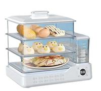 Cuiseur Vapeur électrique avec Réservoir Deau De 1,5 L, Cuiseur Vapeur Multifonction Grande Capacité De 24 L, Cuisson Vapeur Rapide De 800 W