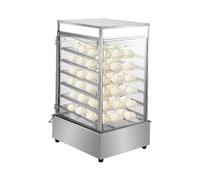 Cuiseur vapeur électrique commercial 900 W - 5 niveaux en acier inoxydable avec contrôle précis de la température pour petits pains cuits à la vapeur, dim sum et pâtisseries