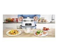Cuiseur vapeur Moulinex cuiseur vapeur électrique de 0,7L 550W avec 8 programmes automatiques blanc gris noir