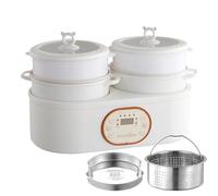 Cuiseur vapeur électrique domestique, double cuiseur à riz à faible teneur en sucre, revêtement antiadhésif, multifonctionnel avec isolation programmable.,A