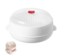 Cuiseur vapeur empilable pour micro-ondes avec couvercle et plateau - Cuiseur vapeur rond ou carré multicouche sans BPA, couvercle ventilé, passe au lave-vaisselle, gadget de cuisine pour une cuisson