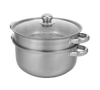 Cuiseur Vapeur en Acier Inoxydable 24cm Couvercle Cuisine Familiale