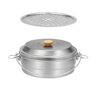 Cuiseur vapeur en acier inoxydable 304 avec couvercle pour soupe, cuisine, ustensiles de cuisine pour légumes et soupes, fruits de mer
