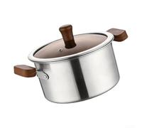 Cuiseur vapeur en acier inoxydable 304 avec panier à frire en maille et couvercle en verre transparent avec grille d'aération pour la cuisine (A)