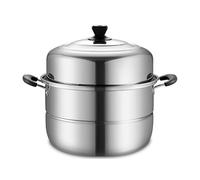 Cuiseur vapeur en acier inoxydable - 36 cm d'épaisseur de qualité alimentaire pour cuisinière à induction et cuisinière à gaz - Idéal pour la cuisson à la vapeur et la préparation de la soupe