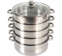 Cuiseur vapeur en acier inoxydable, 5 étages, 26 cm de diamètre, outil de cuisson polyvalent