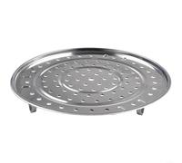 Cuiseur vapeur en acier inoxydable avec 3 pieds réglables pour cuire efficacement la vapeur et cuire divers plats (26 cm)