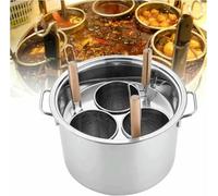 Cuiseur vapeur en acier inoxydable for la cuisson du bouillon de spaghetti et ensemble cuiseur multi-usages avec panier à couvercle(3Holes)
