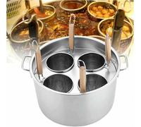 Cuiseur vapeur en acier inoxydable for la cuisson du bouillon de spaghetti et ensemble cuiseur multi-usages avec panier à couvercle(4Holes)