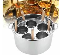 Cuiseur vapeur en acier inoxydable for la cuisson du bouillon de spaghetti et ensemble cuiseur multi-usages avec panier à couvercle(5Holes)