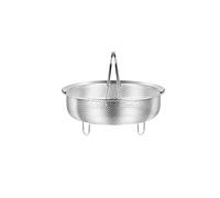 Cuiseur Vapeur En Acier Inoxydable Panier vapeur en acier inoxydable avec poignée silicone, autocuiseur à riz, grille de cuisson la, égouttoir, ustensiles cuisine(18cm)