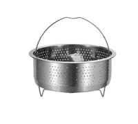 Cuiseur Vapeur En Acier Inoxydable Panier vapeur en acier inoxydable for autocuiseur instantané avec poignée silicone, cuiseur for riz(20cm)