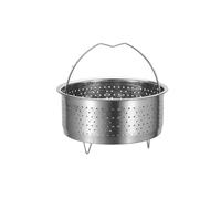 Cuiseur Vapeur En Acier Inoxydable Panier vapeur en acier inoxydable for autocuiseur instantané avec poignée silicone, cuiseur for riz(17.5cm)