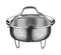 Cuiseur vapeur en acier inoxydable, panier vapeur pour légumes, panier vapeur avec poignée, panier rond en métal pour fruits et légumes
