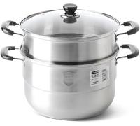 Cuiseur vapeur en acier inoxydable, Pot composite en acier inoxydable 304, 3 couches, fond de casserole, petits pains cuits à la vapeur, poisson, fruits mer, 28 cm