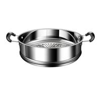 Cuiseur vapeur en acier inoxydable - Pots à vapeur en métal, casseroles empilables à plusieurs étages - Ustensile de cuisson universel à induction à gaz - Pour les cuisiniers, les cuisiniers, les