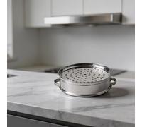 Cuiseur vapeur en acier inoxydable pour une utilisation à la maison, légumes, riz, fruits de mer, œufs, viande et desserts sans ajouter d'huile ou de graisse (cuiseur vapeur de 20 cm)