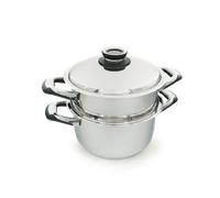Cuiseur vapeur ECOVITAM 6L Inox 18/10 Diamètre 24cm Tous feux dont induction Thermomètre intégré Sans pfas