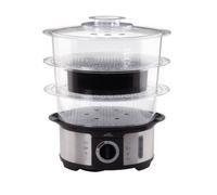 Cuiseur vapeur - Eta - Steampot - 3 paniers - 1,5 L - 1000 W - Noir, Argent