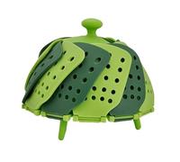 Cuiseur vapeur floraison pliable, panier de cuisson et d'égouttage de cuisine domestique, support de lavage, de filtrage et de cuisson à la vapeur multifonctionnel(Green)
