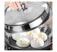 Cuiseur vapeur inox Insert de cuisson vapeur polyvalent en acier inoxydable 30/32 mm for marmite, assiette à for fruits mer avec trous(32cm)