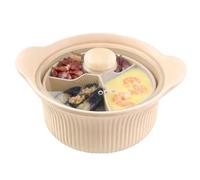 Cuiseur Vapeur Légumes Micro-Ondes Avec Pot Compartiment Et Poignée | Cuit-Vapeur à Brocoli avec Poignée et Couvercle Pour Soupe, Poisson, Four, Friteuse À Air, Cuisine Maison Couleur crème