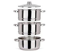 Cuiseur vapeur - LIVOO - Ø24 cm - Faitout 4 L - 2 paniers 3 L - Fond triple inox