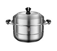 Cuiseur vapeur, marmite à 2 couches en acier inoxydable 304 épais 27/30/32/36/40 cm, pour cuisinière à gaz/cuisinière à induction (36 cm)