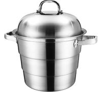 cuiseur vapeur, Marmite en acier inoxydable 304, corps composite monobloc à 3 couches, for fruits de mer cuits la vapeur, soupe côtes porc mijotées(45CM)