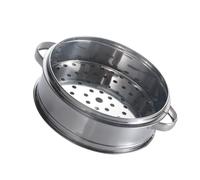 Cuiseur Vapeur Panier Argenté en Acier Inoxydable, pour Petits Pains | Chauffe Rapide à Maison, Poignée Ergonomique Confortable, Trous de Guidage Isométriques, Corps Épaissi