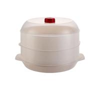 Cuiseur vapeur - Pot de chaudière de cuisine double couche pour un usage quotidien | Pots de cuisson à la vapeur pour four à micro-ondes, riz, légumes, poisson, flocons d'avoine, pain cuit à la vapeur