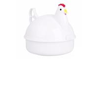 Cuiseur vapeur pour 4 œufs en forme de poule, compatible avec les fours à micro-ondes, gadget de cuisine amusant pour cuire des œufs à la vapeur, des petits pains, des boulettes