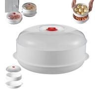 Cuiseur vapeur pour four à micro-ondes 2025 amélioré - Cuiseur vapeur multifonction à isolation thermique avec couvercle et plateau, design en couches pour la cuisson des aliments (1 couche)
